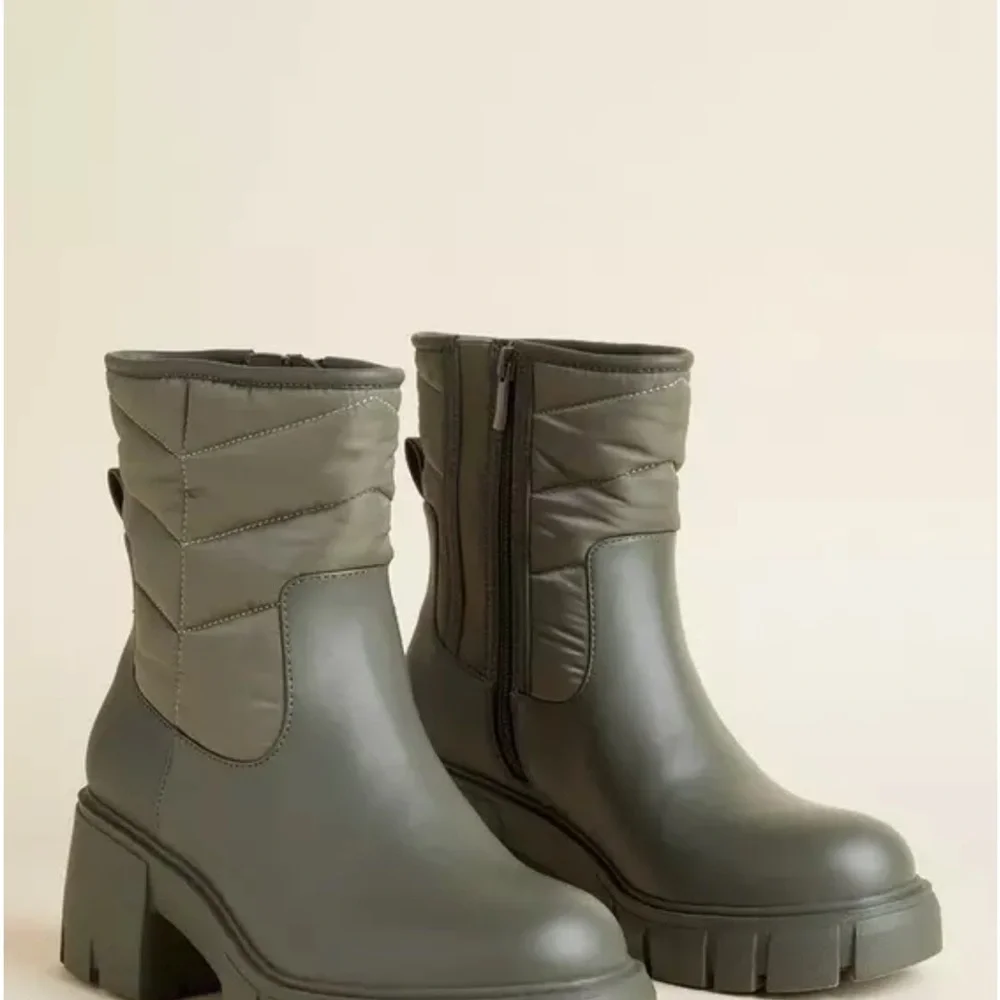 Torrid Olive Quilted Winter Booties - Picture 10 of 10